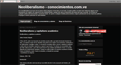 Desktop Screenshot of neoliberalismo.conocimientos.com.ve